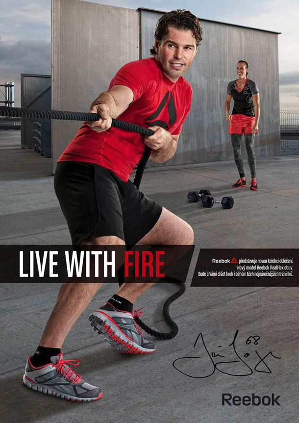 Jaromír Jágr pro REEBOK: LIVE WITH FIRE  