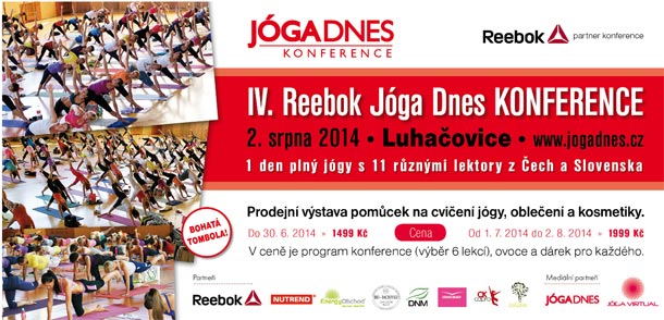 Vyhrajte vstupenky na IV. Reebok Jóga Dnes Konferenci do haly A Vyhrajte vstupenky na IV. Reebok Jóga Dnes Konferenci do haly A