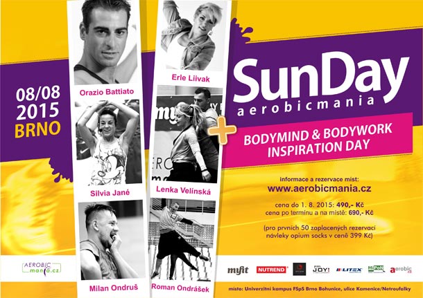 Vyhrajte vstupenky na Aerobicmania SUN Day 2015 a Bodymind & Bodywork inspiration Day Vyhrajte vstupenky na Aerobicmania SUN Day 2015 a Bodymind & Bodywork inspiration Day