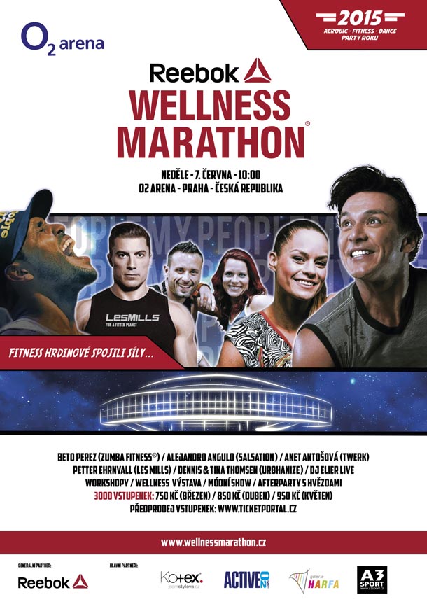 Reebok WELLNESS MARATHON 2015 Aerobik - fitness - dance p&aacute;rty roku!